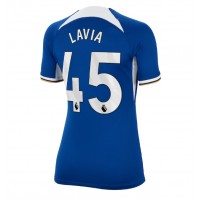 Fotballdrakt Dame Chelsea Romeo Lavia #45 Hjemmedrakt 2023-24 Kortermet